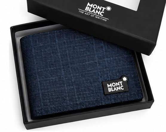 محفظة Mont Blanc ازرق