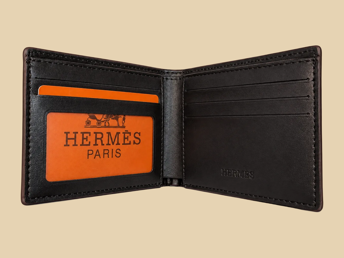 محفظة Hermès Paris جلد طبيعي